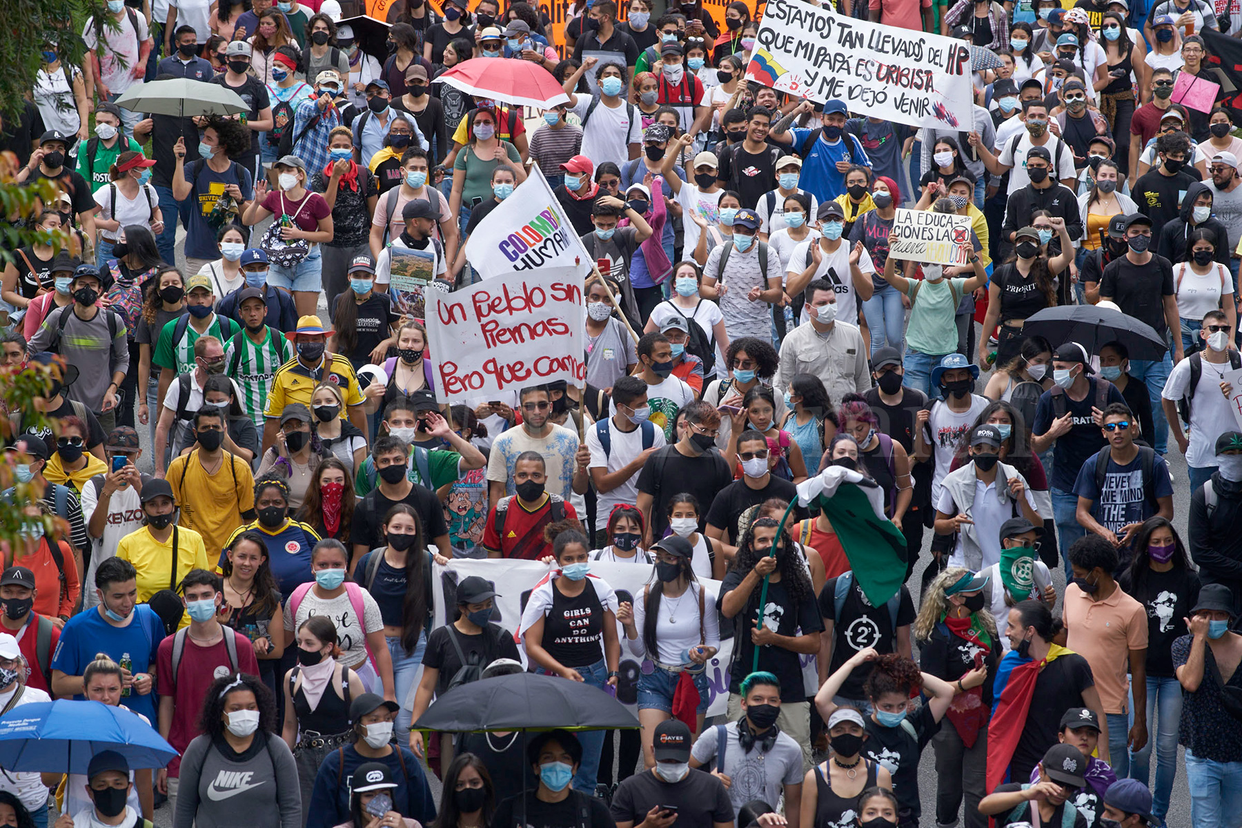 Crowds demonstrate against government of Duque in Medellín